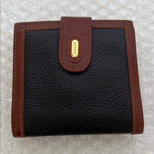 Authentic Bally Black and Brown Leather Wallet